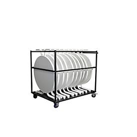 Setangebot 1 Transportwagen und wahlweise 5 oder 10 Stehtische, klappbare Tische