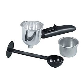 SEVERIN Espressomaschine KA 5978, Siebträger für Kaffeepulver, 0,2 l Wassertank, 3,5 bar, Kombischalter Espresso/Dampf, abnehmbare Abtropfschale, Schwarz