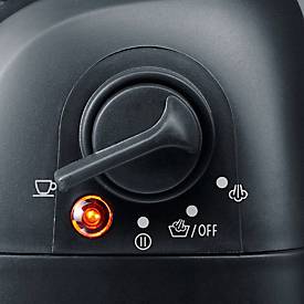 SEVERIN Espressomaschine KA 5978, Siebträger für Kaffeepulver, 0,2 l Wassertank, 3,5 bar, Kombischalter Espresso/Dampf, abnehmbare Abtropfschale, Schwarz