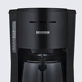 SEVERIN Filterkaffeemaschine, 1,0 L, 8 Tassen, 1.000 W, Schwenkfilter Größe 1x4, Tropfverschluss, Abschaltautomatik, Schwarz,