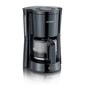 SEVERIN Filterkaffeemaschine 4815, 10 Tassen (1,25 l), 1.000 W, Schwenkfilter mit Tropf‑Stopp, spülmaschinengeeigneter Filtereinsatz, Warmhalteplatte, Schwarz