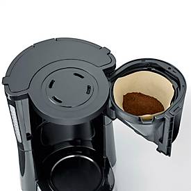 SEVERIN Filterkaffeemaschine 4815, 10 Tassen (1,25 l), 1.000 W, Schwenkfilter mit Tropf‑Stopp, spülmaschinengeeigneter Filtereinsatz, Warmhalteplatte, Schwarz