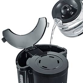SEVERIN Filterkaffeemaschine 4815, 10 Tassen (1,25 l), 1.000 W, Schwenkfilter mit Tropf‑Stopp, spülmaschinengeeigneter Filtereinsatz, Warmhalteplatte, Schwarz