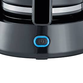 SEVERIN Filterkaffeemaschine 4815, 10 Tassen (1,25 l), 1.000 W, Schwenkfilter mit Tropf‑Stopp, spülmaschinengeeigneter Filtereinsatz, Warmhalteplatte, Schwarz