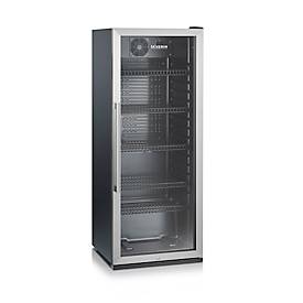 SEVERIN Flaschenkühlschrank , 237 l Netto, Schloss, LED-Innenbeleuchtung, Metallablagen, B 545 x H 1410 x T 540 mm, Schwarz