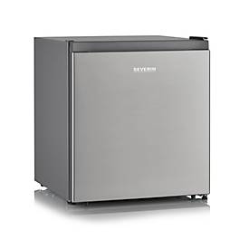 SEVERIN Kühlbox KB 8878, Mini‑Kühlschrank mit Kältefach, 45 l, Kunststoff in Inox‑Optik (Silber), B 500 x H 445 x T 468 mm