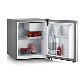 SEVERIN Kühlbox KB 8878, Mini‑Kühlschrank mit Kältefach, 45 l, Kunststoff in Inox‑Optik (Silber), B 500 x H 445 x T 468 mm