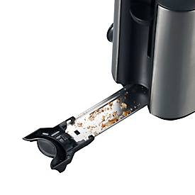 SEVERIN Langschlitz-Toaster AT 2515, 1.000 W, Brotscheibenzentrierung, Brötchen‑Röstaufsatz, Auftauen/Aufwärmen, Krümelschublade, B 380 x H 184 x T 125 mm, Silber