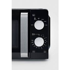 SEVERIN Mikrowelle MW 7886, 700 W, 17 l, 6 Leistungsstufen, 30‑Minuten‑Timer mit Signalton, Drehteller Ø 245 mm, B 440 x T 320 x H 240 mm, Schwarz