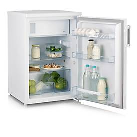 SEVERIN Tischkühlschrank 120Liter, 107 L, LED-Innenbeleuchtung, Veggibox, B 560 x T 575 x H 845 mm, 31 kg, Weiß