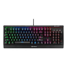 Sharkoon Skiller MECH SGK3 - Tastatur - Hintergrundbeleuchtung - USB - Deutsch - Tastenschalter: Kailh Red