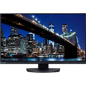 Sharp Desktop-Display MultiSync EA272Q, LCD-Monitor, 27'(69 cm), 2560 x 1440 QHD, HDMI/USB/Display Port, höhenverstell-, neig und drehbar, schwarz