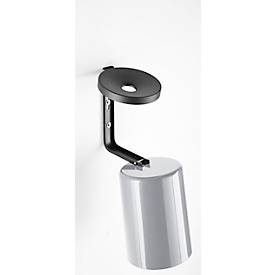 Sicherheitsaschenbecher, H 250 x ø 180 mm, silber