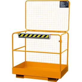 Sicherheitskorb SIKO, L 1115 x B 1200 x H 1990 mm, orange