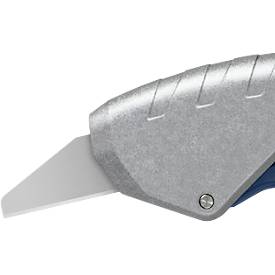 Sicherheitsmesser Martor 610 XDR, 3-in-1 Hebel, Auto-Klingenrückzug, metalldetektierbar, L 158 x B 27 x H 76 mm, Stahl/Aluminium/Kunststoff, blau