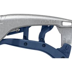 Sicherheitsmesser Martor 610 XDR, 3-in-1 Hebel, Auto-Klingenrückzug, metalldetektierbar, L 158 x B 27 x H 76 mm, Stahl/Aluminium/Kunststoff, blau