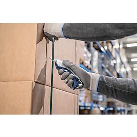 Sicherheitsmesser Martor 610 XDR, 3-in-1 Hebel, Auto-Klingenrückzug, metalldetektierbar, L 158 x B 27 x H 76 mm, Stahl/Aluminium/Kunststoff, blau