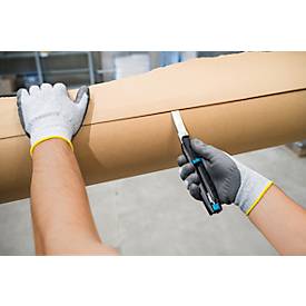 Sicherheitsmesser Martor Secubase 383, ergonomisch, Schnitttiefe einstellbar, Auto-Klingenrückzug, L 170,5 x B 25 x H 34 mm, Stahl/GFK, schwarz