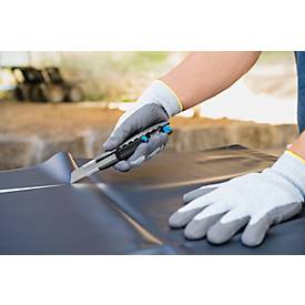 Sicherheitsmesser Martor Secubase 383, ergonomisch, Schnitttiefe einstellbar, Auto-Klingenrückzug, L 170,5 x B 25 x H 34 mm, Stahl/GFK, schwarz