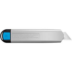 Sicherheitsmesser MARTOR SECUNORM 525, für Links- & Rechthänder, Schnitttiefe 21 mm, Auto-Klingenrückzug, L 143 x B 16 x H 36 mm, Aluminium, silber