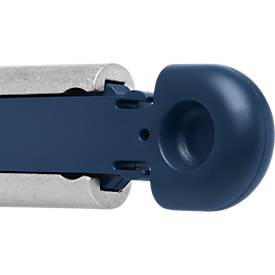 Sicherheitsmesser Martor Secunorm Profi25 MDP, werkzeugloser Klingenwechsel, metalldetektierbar, L 143 x B 17 x H 31 mm, Stahl/Aluminium/Kunststoff, blau