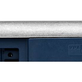 Sicherheitsmesser Martor Secunorm Profi25 MDP, werkzeugloser Klingenwechsel, metalldetektierbar, L 143 x B 17 x H 31 mm, Stahl/Aluminium/Kunststoff, blau