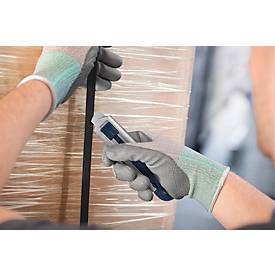 Sicherheitsmesser Martor Secunorm Profi25 MDP, werkzeugloser Klingenwechsel, metalldetektierbar, L 143 x B 17 x H 31 mm, Stahl/Aluminium/Kunststoff, blau