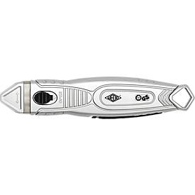 Sicherheitsmesser WEDO®, ergonomisch, verdeckte Klinge, Schnitttiefe 6 mm, für Rechts- & Linkshänder geeignet, silber