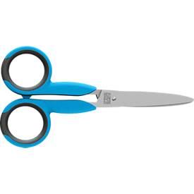 Sicherheitsschere Martor Secumax 363, ergonomisch, Soft-Grip, Spezialschliff, L 140 x H 63 mm, rostfreier Stahl/GFK, blau-schwarz