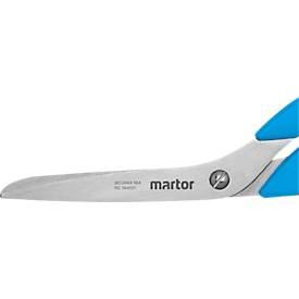 Sicherheitsschere Martor Secuplus 564, ergonomisch, Spezialschliff, L 218 x H 82 mm, rostfreier Stahl/GFK, blau-schwarz