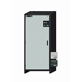 Sicherheitsschrank Typ 30 asecos Q-CLASSIC-30, Flügeltür, Anschlag links, Front Lichtgrau, B 864 x T 620 x H 1947 mm