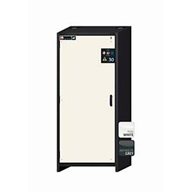 Sicherheitsschrank Typ 30 asecos Q-CLASSIC-30, Flügeltür, Anschlag links, Front Reinweiß, B 864 x T 620 x H 1947 mm