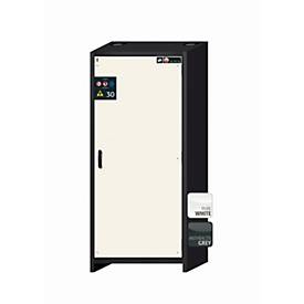 Sicherheitsschrank Typ 30 asecos Q-CLASSIC-30, Flügeltür, Anschlag rechts, Front Reinweiß, B 864 x T 620 x H 1947 mm