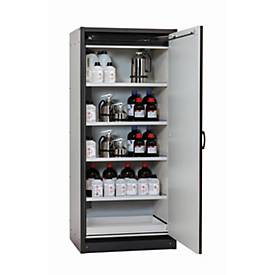 Sicherheitsschrank Typ 30 asecos Q-CLASSIC-30, Flügeltür, Anschlag rechts, Front Verkehrsrot, B 864 x T 620 x H 1947 mm