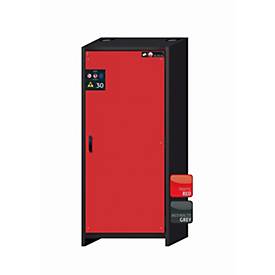 Sicherheitsschrank Typ 30 asecos Q-CLASSIC-30, Flügeltür, Anschlag rechts, Front Verkehrsrot, B 864 x T 620 x H 1947 mm