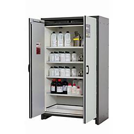 Sicherheitsschrank Typ 30 asecos Q-CLASSIC-30, Flügeltüren, Front Lichtgrau, B 1164 x T 620 x H 1947 mm