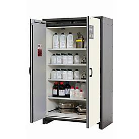 Sicherheitsschrank Typ 30 asecos Q-CLASSIC-30, Flügeltüren, Front Reinweiß, B 1164 x T 620 x H 1947 mm