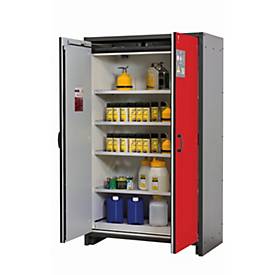 Sicherheitsschrank Typ 30 asecos Q-CLASSIC-30, Flügeltüren, Front Verkehrsrot, B 1164 x T 620 x H 1947 mm