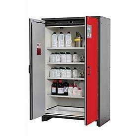 Sicherheitsschrank Typ 30 asecos Q-CLASSIC-30, Flügeltüren, Front Verkehrsrot, B 1164 x T 620 x H 1947 mm