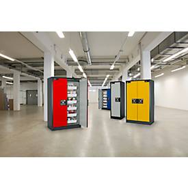 Sicherheitsschrank Typ 90 asecos, B 1200 mm, 3 Böden, verkehrsrot