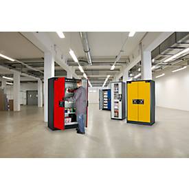 Sicherheitsschrank Typ 90 asecos, B 1200 mm, 3 Böden, verkehrsrot