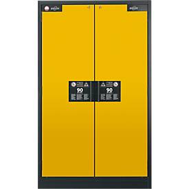 Sicherheitsschrank Typ 90 Asecos Q-CLASSIC-90 asecos, B 1200 mm, 3 Böden, sicherheitsgelb