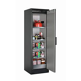 Sicherheitsschrank Typ 90 asecos Q-CLASSIC-90, Flügeltür, Anschlag rechts, Front Lichtgrau, B 599 x T 615 x H 1953 mm