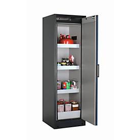 Sicherheitsschrank Typ 90 asecos Q-PEGASUS-90, Flügeltür mit Schließ-Automatik, Anschlag rechts, Front Enzianblau, B 599 x T 615 x H 1953 mm