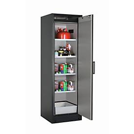 Sicherheitsschrank Typ 90 asecos Q-PEGASUS-90, Flügeltür mit Schließ-Automatik, Anschlag rechts, Front Lichtgrau, B 599 x T 615 x H 1953 mm