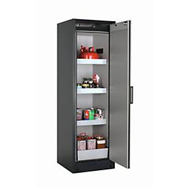 Sicherheitsschrank Typ 90 asecos Q-PEGASUS-90, Flügeltür mit Schließ-Automatik, Anschlag rechts, Front Lichtgrau, B 599 x T 615 x H 1953 mm