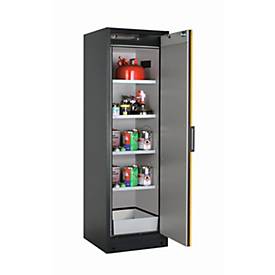 Sicherheitsschrank Typ 90 asecos Q-PEGASUS-90, Flügeltür mit Schließ-Automatik, Anschlag rechts, Front Sicherheitsgelb, B 599 x T 615 x H 1953 mm