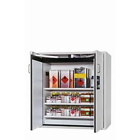 Sicherheitsschrank Typ 90 asecos S-CLASSIC-90, Flügeltüren, Front Lichtgrau, B 1196 x T 616 x H 1298 mm