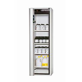 Sicherheitsschrank Typ 90 asecos S-PHOENIX touchless-90, vollautom. Sensor-Falttür, Anschlag links, Front Lichtgrau, B 596 x T 616 x H 1968 mm