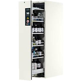 Sicherheitsschrank Typ 90 Asecos V-MOVE-90, 1 Vertikalauszug, Reinweiß/Reinweiß